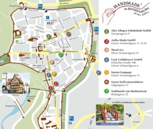 Plan aller Handmade in Rothenburg Manufakturen