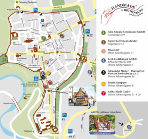 Plan aller Handmade in Rothenburg Manufakturen